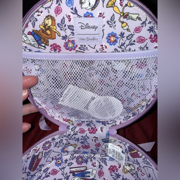 Vera Bradley Disney Beauty and the Beast Mrs Potts and Chip Cosmetic Case - Picture 4 of 7